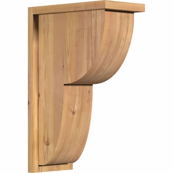 Ekena Millwork Crestline Smooth Corbel w/Backplate, Western Red Cedar, 7 1/2"W x 14"D x 22"H COR08X14X22CRE01SWR - main